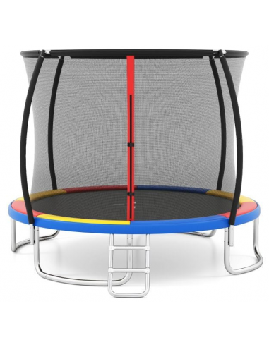 Luksus trampolin med sikkerhedsnet H248 x Ø305 cm - Multi