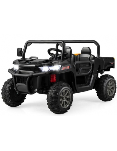 Elektrisk Jeep til 2 børn 12V i metal og kunststof H65 x L119 x B68 cm - Sort