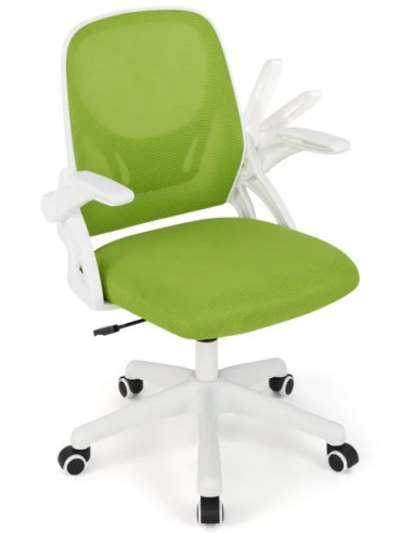 Kontorstol i kunststof og polyester H92 - 100 cm - Hvid/Grøn