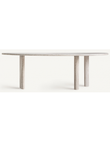 Thiennes organisk spisebord i travertin 234 x 105 cm - Travertin