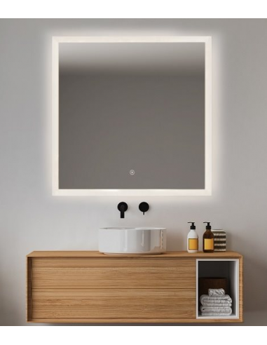 SUNRISE-1 Badeværelsesspejl med lys 80 x 80 cm 3000 - 6000K
