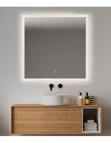SUNRISE-1 Badeværelsesspejl med lys 80 x 90 cm 3000 - 6000K