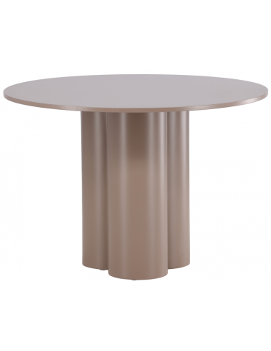 Oli spisebord i mdf og finér H75 x Ø110 cm - Mørkebrun