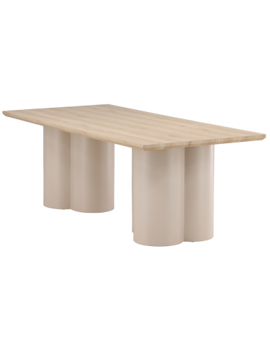 Oli spisebord i mdf og finér H75 x B210 x D100 cm - Beige/Whitewash