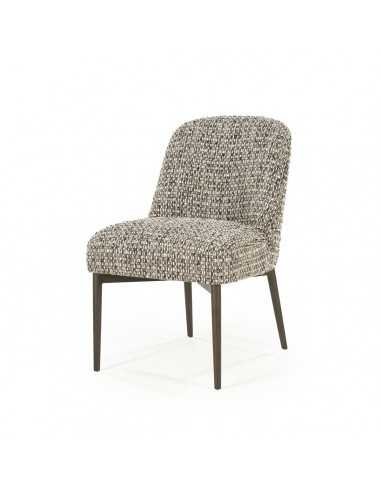 TOBIAS Spisebordsstol i stål og polyester H86 cm - Mat bronze/Meleret taupe