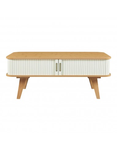 TYSVA Sofabord i bambus og MDF H40 x B100 x D50 cm - Natur/Creme