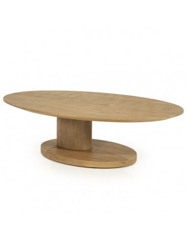 NOVIA Ovalt sofabord i mangotræ H30 x B120 x D80 cm - Natur