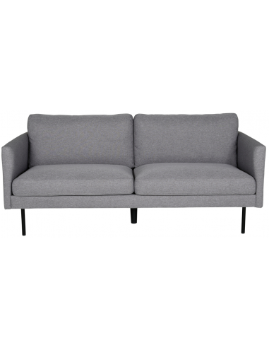 ZOOM 2-personers sofa i polyester 180 x 80 cm - Sort/Grå