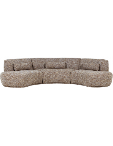 BATAVIER Buet sofa i polyester 320 x 176 cm - Meleret lysebrun