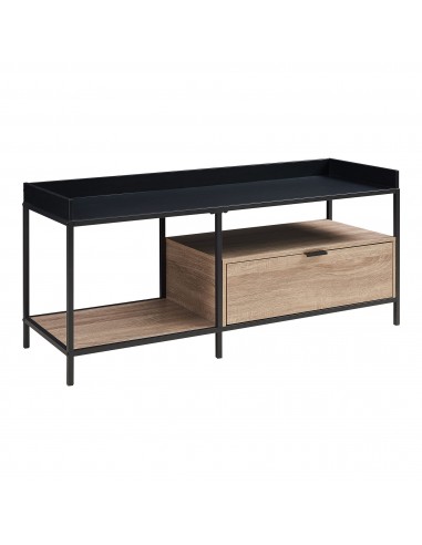 BELA Tvbord i metal og møbelplade H53,5 x B119,5 x D40 cm - Sort/Eg