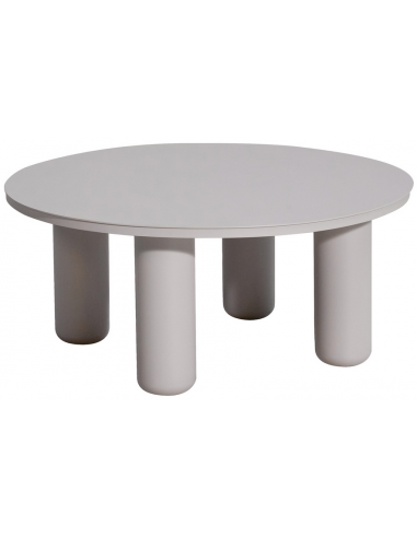QUINN Lounge havebord i aluminium Ø86 cm - Gråbeige