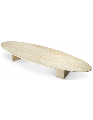 Eichholtz Aurore lounge havebord i sten 240 x 80 cm - Travertin