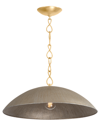 EVE Loftlampe i stål og aluminium Ø61 cm 1 x E27 - Vintage bladguld/Antik sølv tekstur