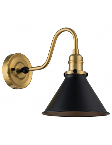 PROVENCE Væglampe H27,5 cm 1 x E27 - Antik messing/Mat sort