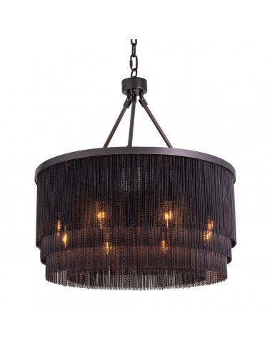 Eichholtz Tissot Lysekrone i stål og metal Ø68 cm 8 x E14 - Antik bronze/Sort