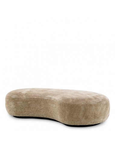 Eichholtz Björn bænk i bøgetræ og polyester 180 x 95 cm - Sort/Sand