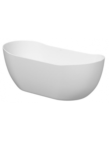 Fritstående badekar i sanitetsakryl 180 x 80 cm - Blank hvid