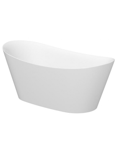Fritstående badekar i sanitetsakryl 170 x 80 cm - Blank hvid