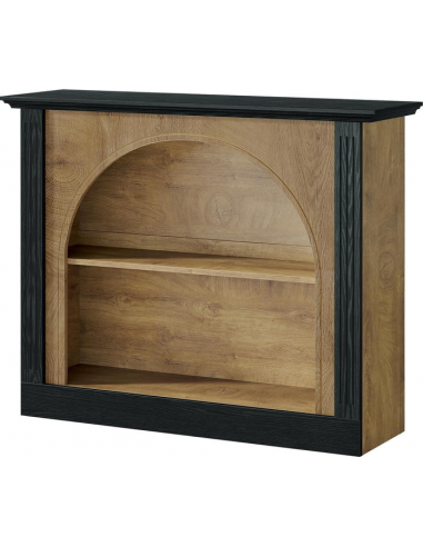 Konsolbord i MDF og møbelplade 110 x 30 cm - Gråsort/Brun