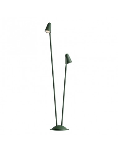 NIVALIS Bedlampe i aluminium H80 - 110 cm 13,8W COB LED - Mat mørkegrøn