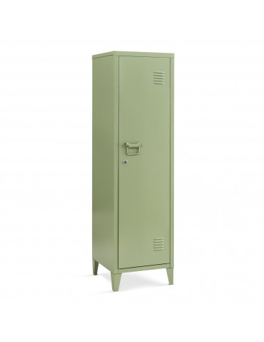 Kurik garderobeskab i metal 137 x 38 x 38 cm - Olivengrøn