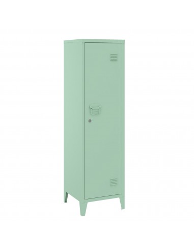 Kurik garderobeskab i metal 137 x 38 x 38 cm - Pastelgrøn