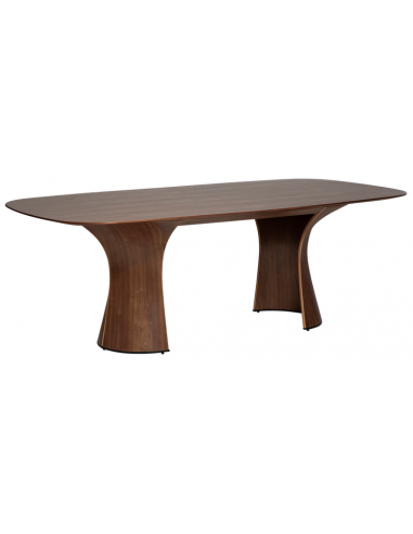 ROOT Ovalt spisebord i valnøddefinér 220 x 110 cm - Valnød