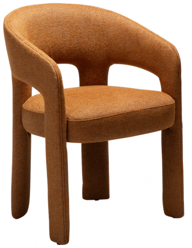 SPLENDOR Spisebordsstol i bouclé polyester H79 cm - Græskar