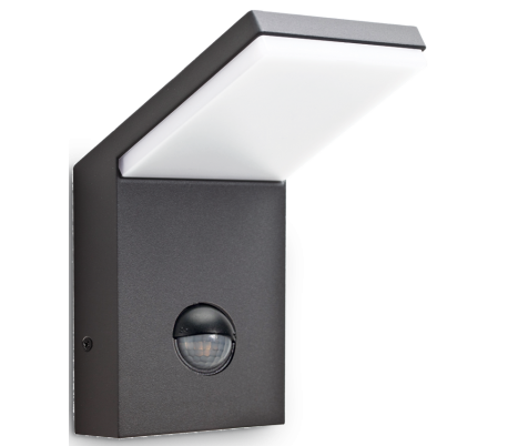 STYLE Væglampe med sensor i aluminium og kunststof H17 cm 1 x 9,5W LED - Antracit