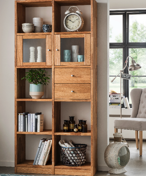 Komplet Loke Reolsystem i Massiv FSC Egetræ og Naturolie fra Organic Sleep | Model 7