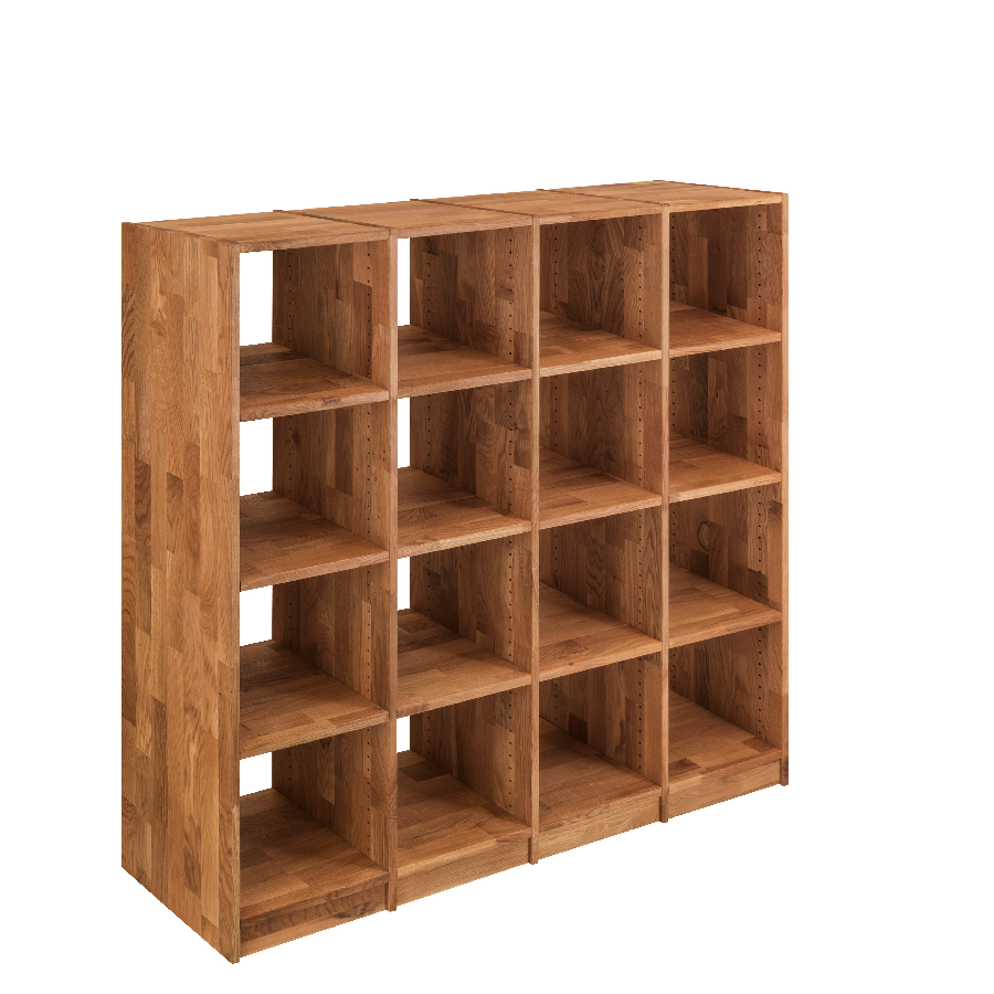 Loke Snedker Reol i Massiv FSC Egetræ og Naturolie fra Organic Sleep | B180,5 x H164 x L34