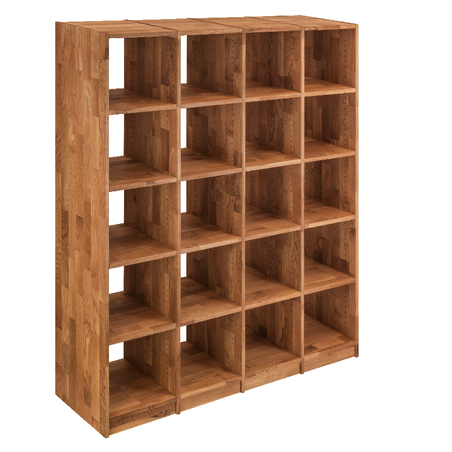 Loke Snedker Reol i Massiv FSC Egetræ og Naturolie fra Organic Sleep | B180,5 x H202 x L34