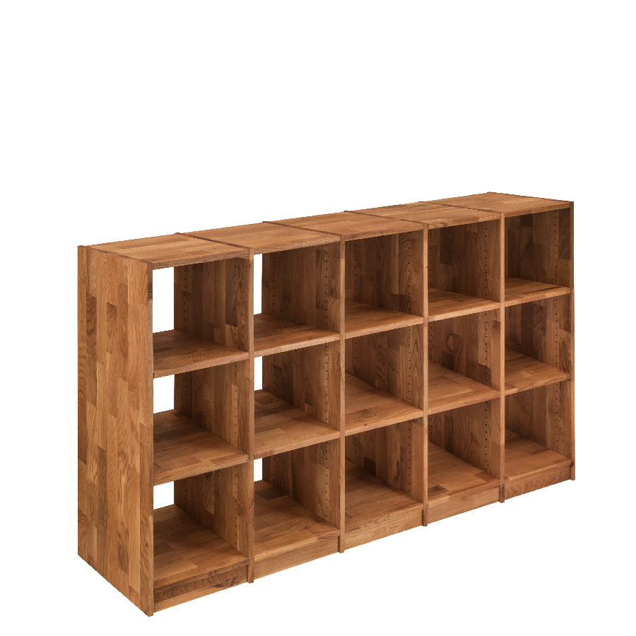 Loke Snedker Reol i Massiv FSC Egetræ og Naturolie fra Organic Sleep | B225 x H125 x L34