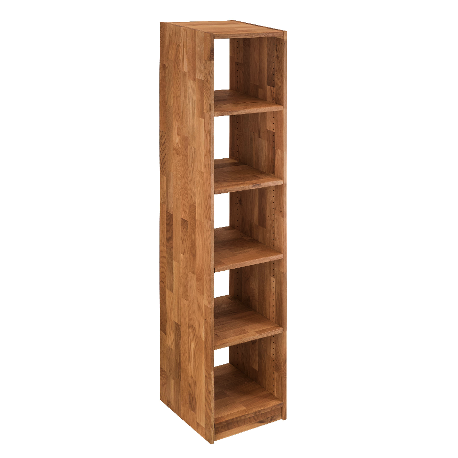 Loke Snedker Reol i Massiv FSC Egetræ og Naturolie fra Organic Sleep | B47 x H202 x L34