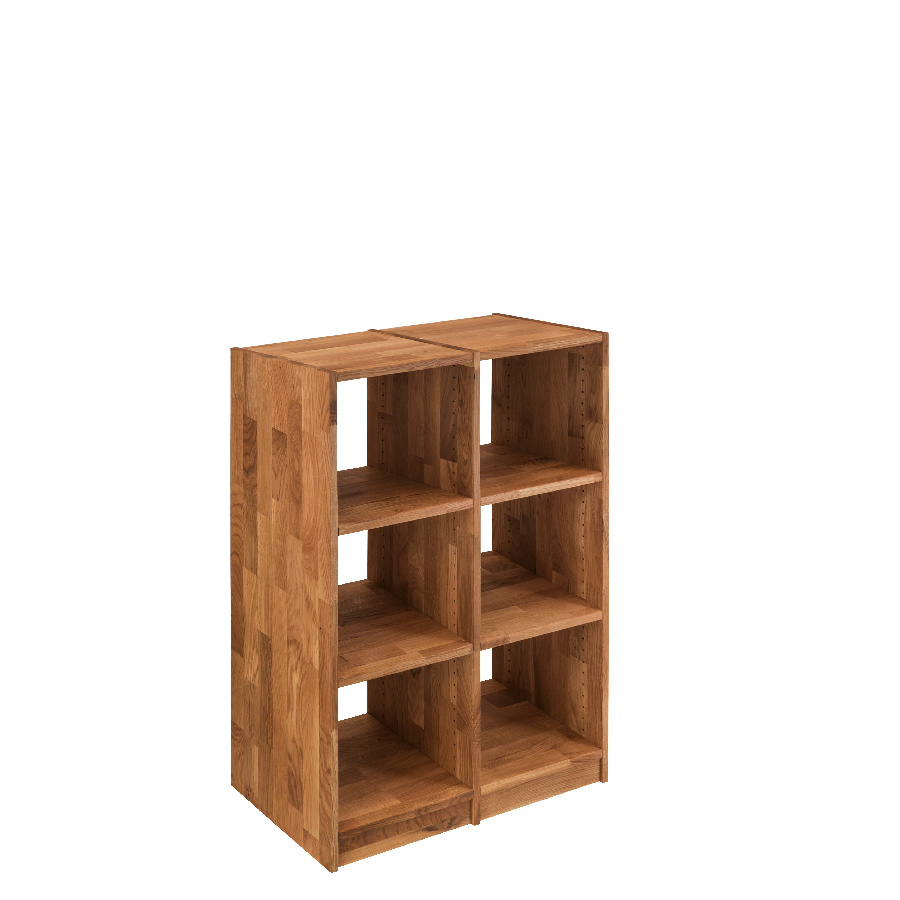 Loke Snedker Reol i Massiv FSC Egetræ og Naturolie fra Organic Sleep | B91,5 x H125 x L34