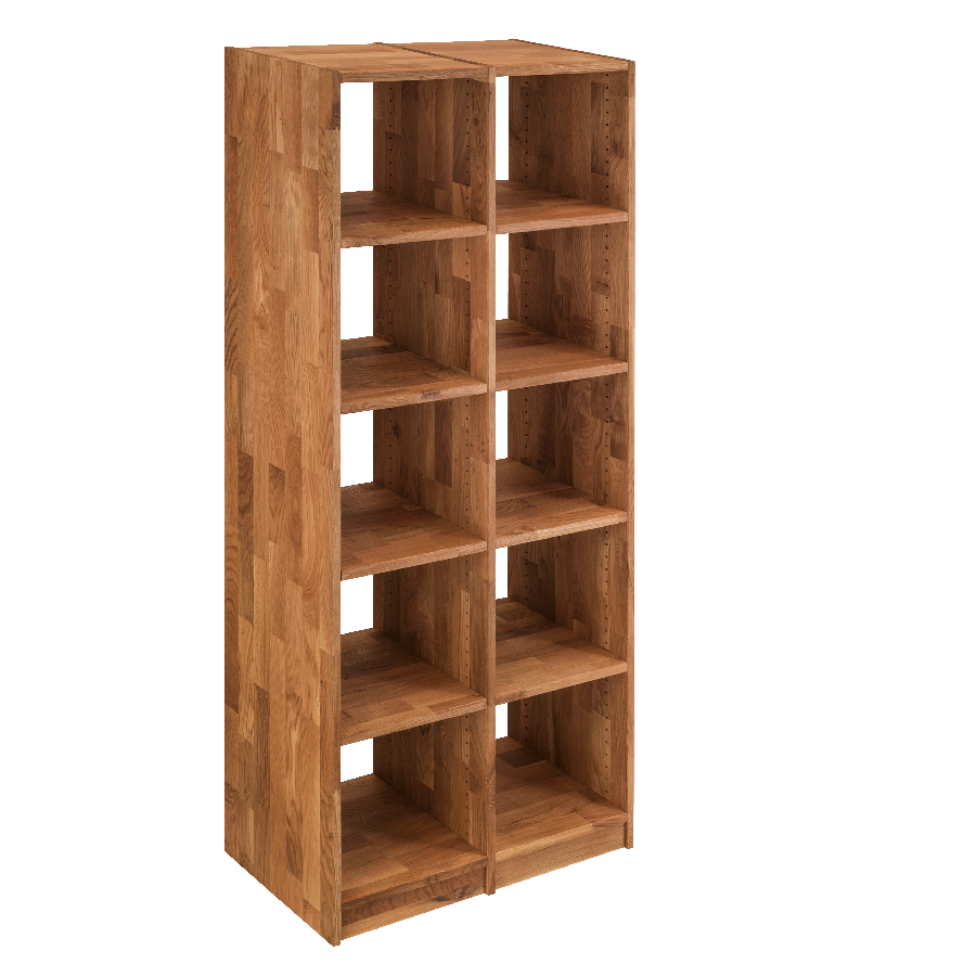 Loke Snedker Reol i Massiv FSC Egetræ og Naturolie fra Organic Sleep | B91,5 x H202 x L34