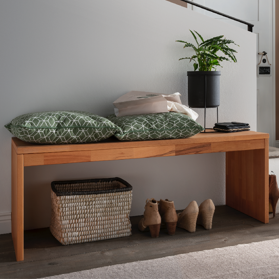 Sif Snedker Bænk i Massiv FSC Bøgetræ og Naturolie fra Organic Sleep | B40 x H45 x L120