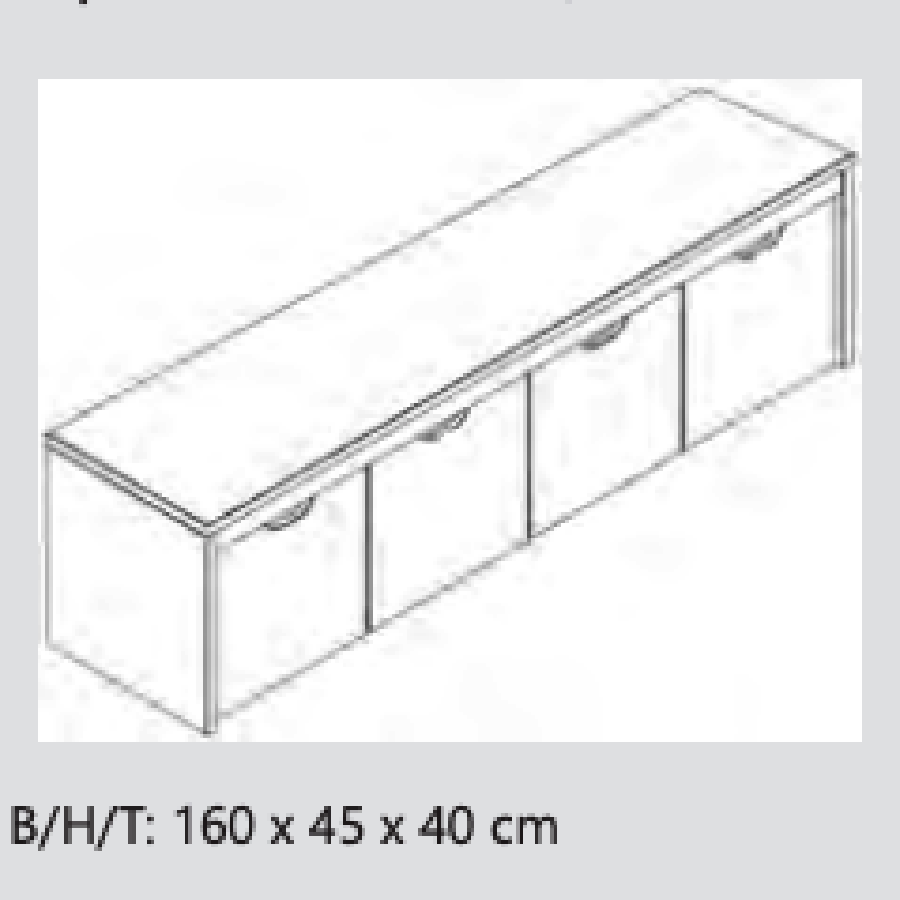 Sif Snedker Bænk med 4 Skuffer i Massiv FSC Bøgetræ og Naturolie fra Organic Sleep | B40 x H45 x L160