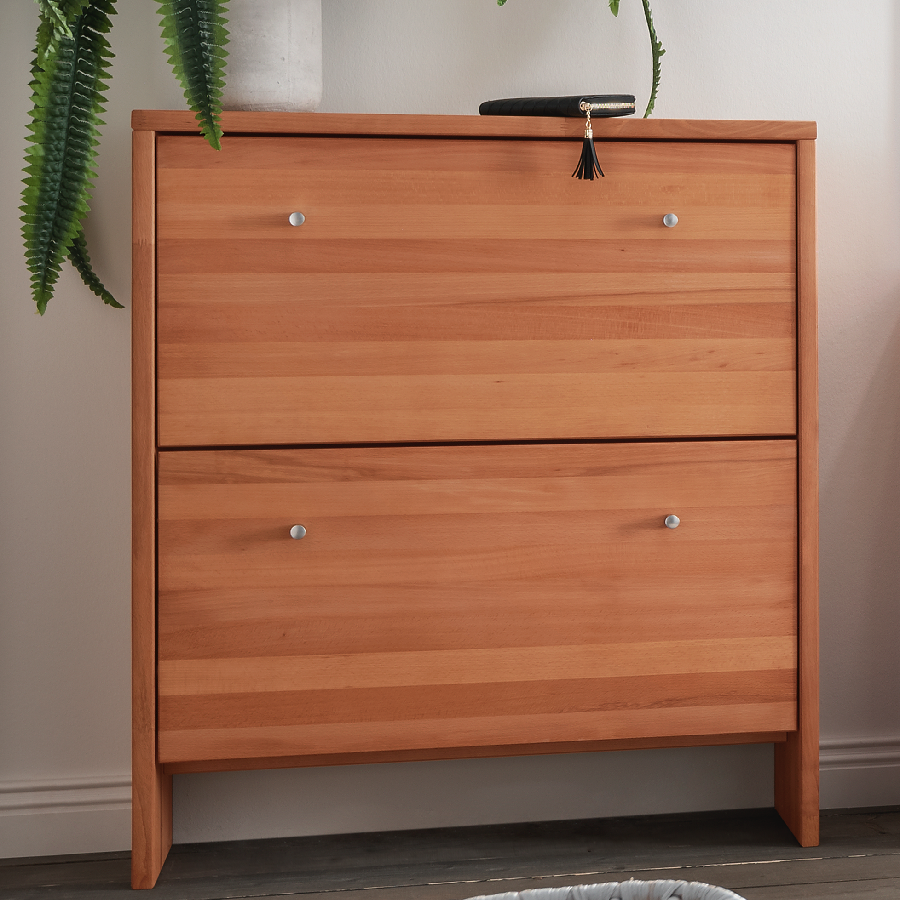 Sif Snedker Entremøbel med 2 Skuffer i Massiv FSC Bøgetræ og Naturolie fra Organic Sleep | B27 x H95 x L82