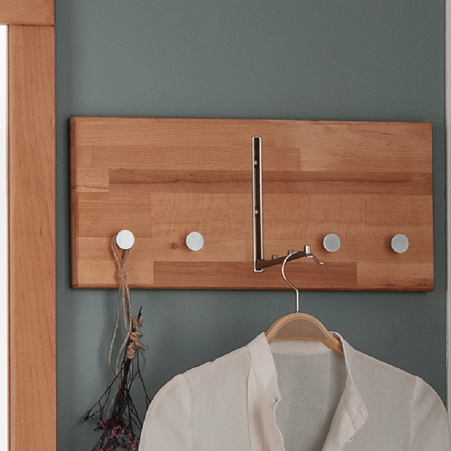 Sif Snedker Knagerække i Massiv FSC Bøgetræ og Naturolie fra Organic Sleep | B2,5 x H22 x L50