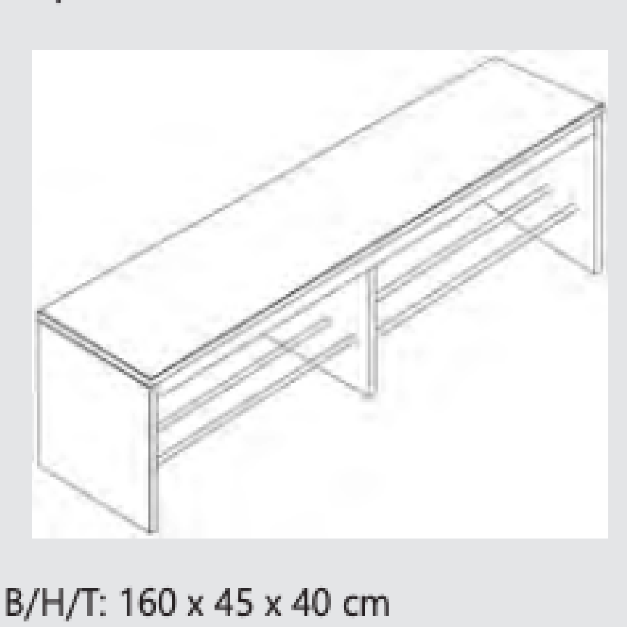 Sif Snedker Skoreol i Massiv FSC Bøgetræ og Naturolie fra Organic Sleep | B40 x H45 x L160
