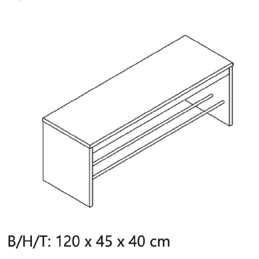 Sif Snedker Skoreol i Massiv FSC Bøgetræ og Naturolie fra Organic Sleep | B40 x H45 x L120
