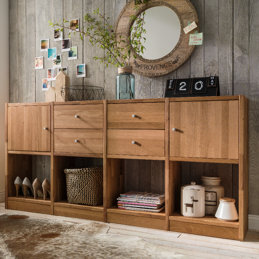 Komplet Loke Reolsystem i Massiv FSC Egetræ og Naturolie fra Organic Sleep | Model 6