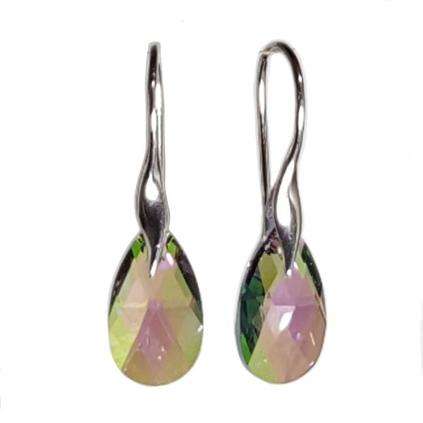 Facet Drop øreringe - "Crystal Paradise Shine"/sølv