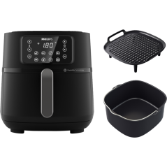 Philips Series 5000 HD9285 XXL Connected Airfryer 2000W Mørk sølv/sort