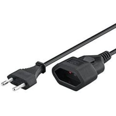 goobay Europlug (strøm CEE 7/16) (male) - Sort 3m Forlængerkabel til strøm