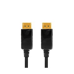 LogiLink 20 pin DisplayPort han haspet - 20 pin DisplayPort han haspet 1 m Sort