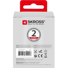 SKROSS Country Adapter Strøm Type K Stik Strømtype F Modtager Hvid Stikadapter