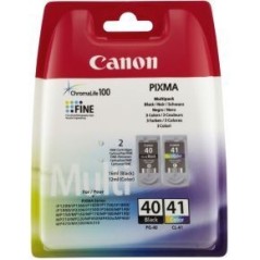 Canon PG 40 / CL-41 Multi Pack Sort Farve (cyan, magenta, gul) Blækbeholder 0615B043
