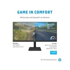 HP X34 Gaming Monitor 34 3440 x 1440 (UltraWide) HDMI DisplayPort 165Hz
